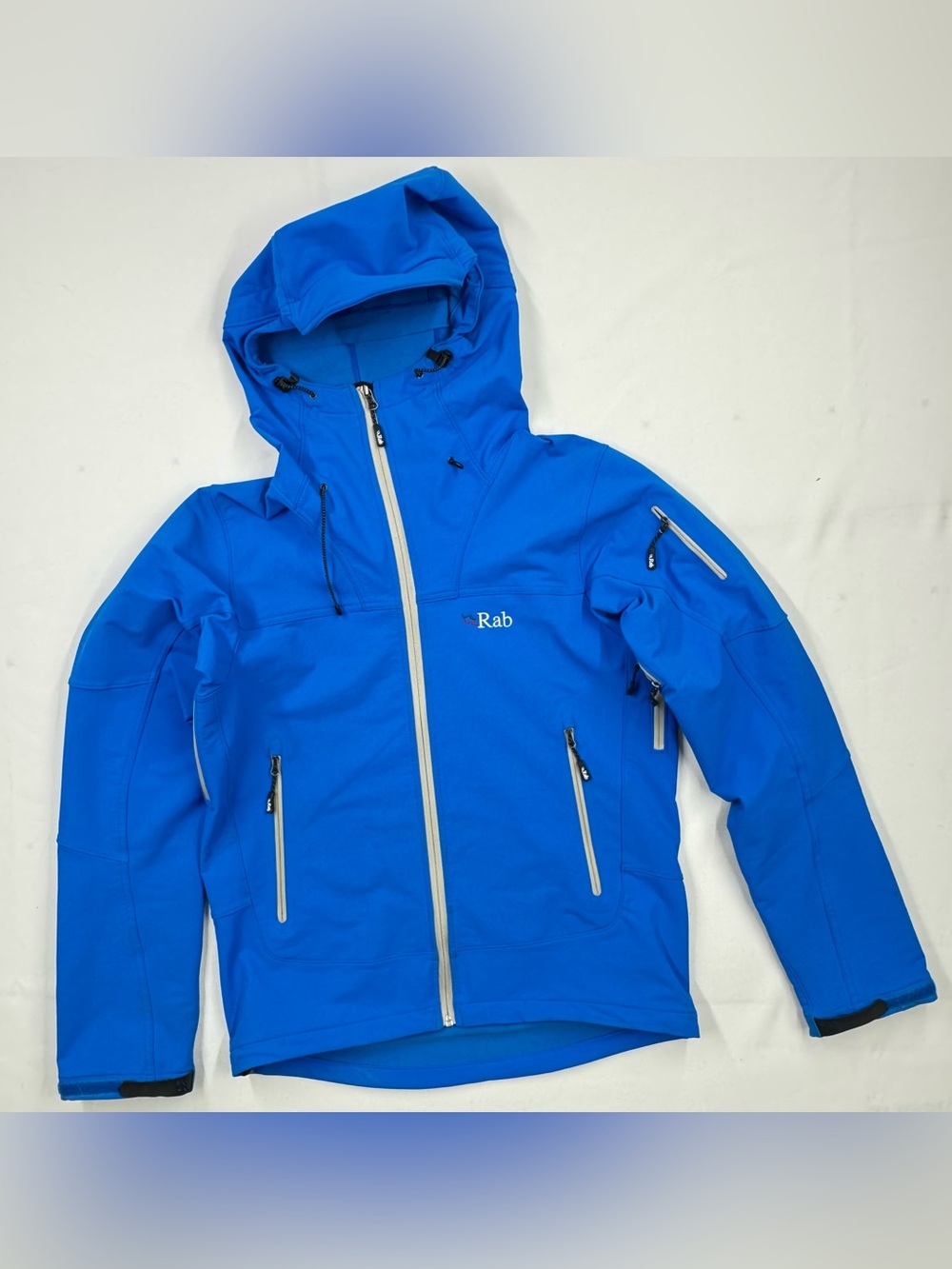 Rab Exodus QFS-70 Men’s Blue Softshell Hooded Jacket Size M